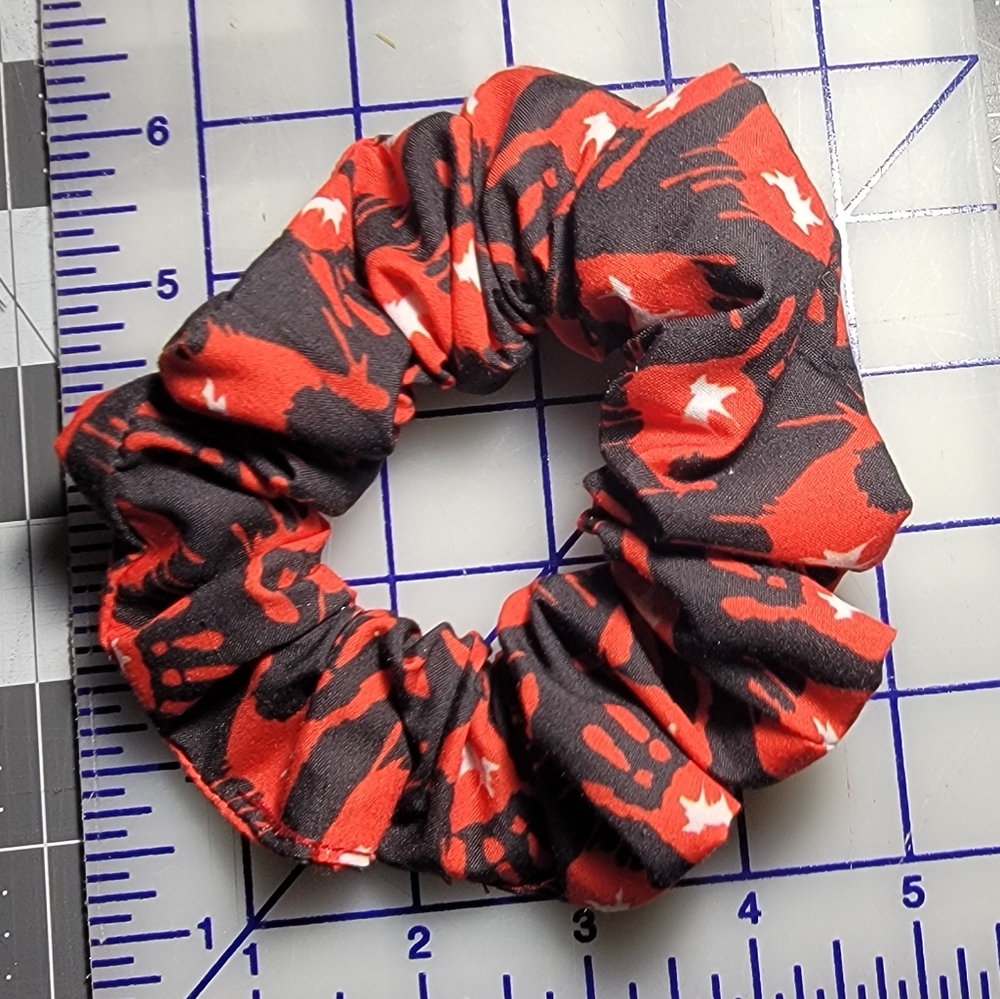 Handmade Bloody Handprint Hair Scrunchie